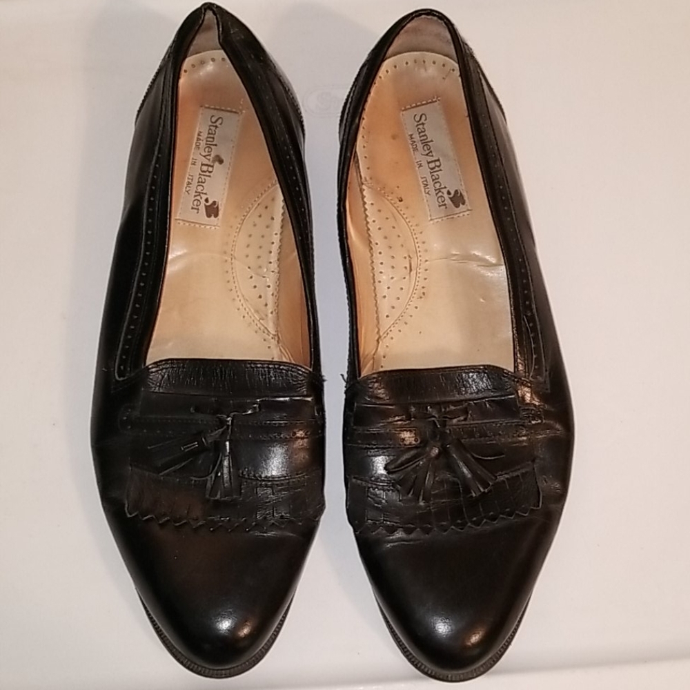 Stanley Blacker Men's Leather loafers with tassel